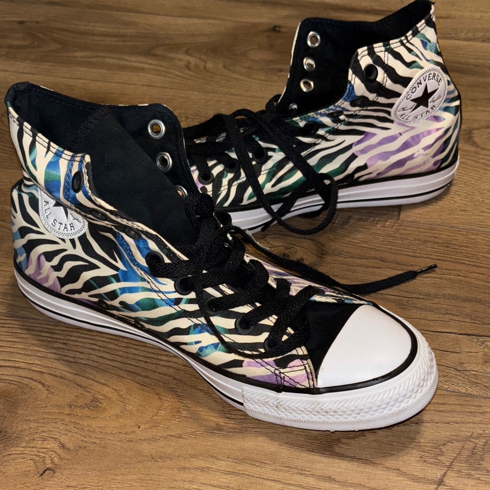 Converse Women's Zebra Print High-Top Sneakers